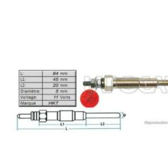 BOUGIE DE PRECHAUFFAGE 11 VOLTS
