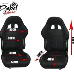 SIEGE BAQUET TISSUS NOIR DJEBELXtreme