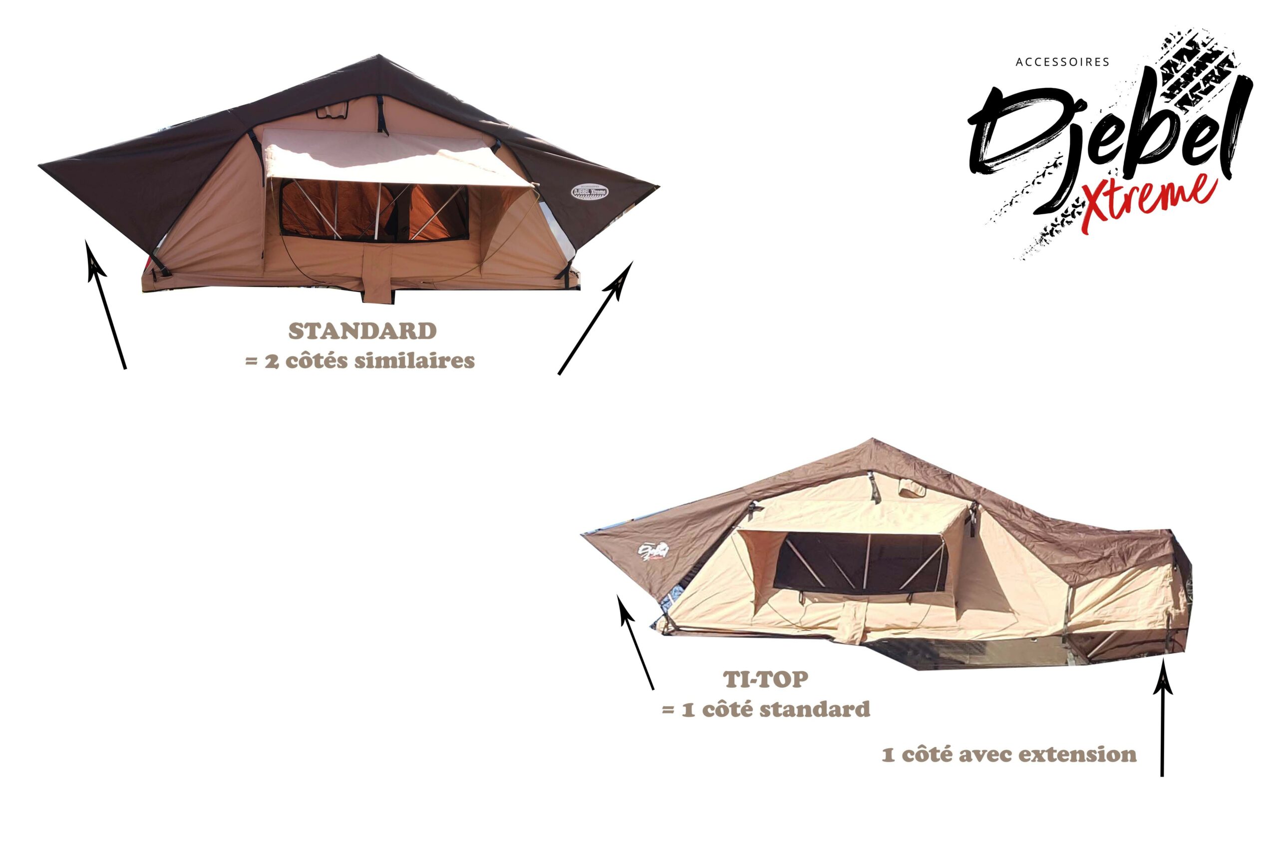 TENTE DE TOIT DJEBELXtreme 140 STANDARD SAFARI