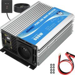 Convertisseur Pur Sinus 600W 12V DC à 230V AC avec USB