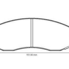 PLAQUETTES DE FREIN LONGUEUR 151 mm