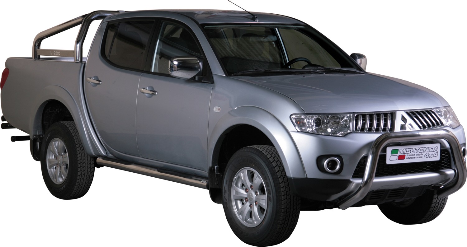 TUBES MARCHE PIEDS INOX Ø 76 MITSUBISHI L200 DOUBLE CAB 2010/2014 MITSUBISHI L200