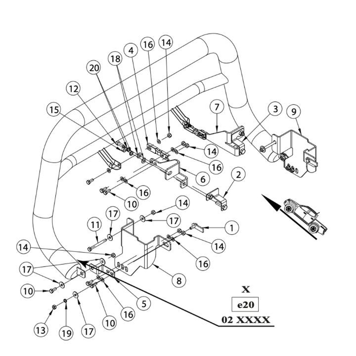 PARE BUFFLE - BULL BAR - A BAR FORD RANGER 2019 + Homologué