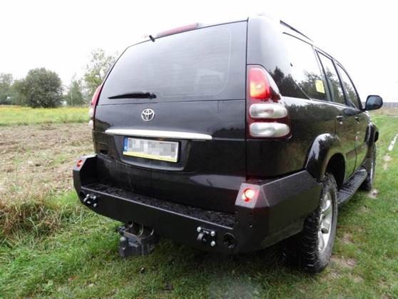 PARE-CHOC ARRIÈRE ACIER TOYOTA KDJ120 AVEC SUPPORT ROUE DROITE
