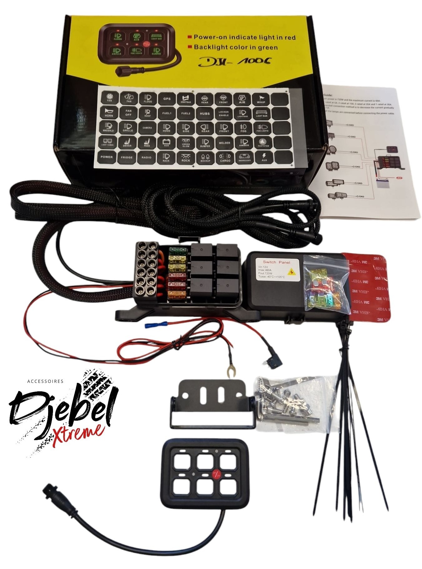 PANNEAU ELECTRIQUE DE CONTROLE 6 TOUCHES DJEBELXTREME