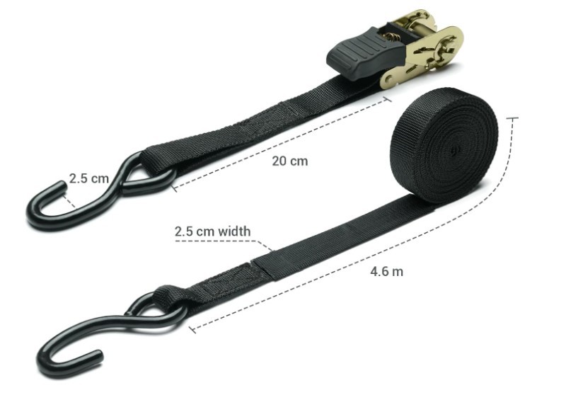 SANGLE A CLIQUET 4.6M - 680KGS