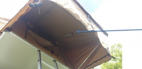 Tube de tension d'avancée tente de toit Djebel Xtreme