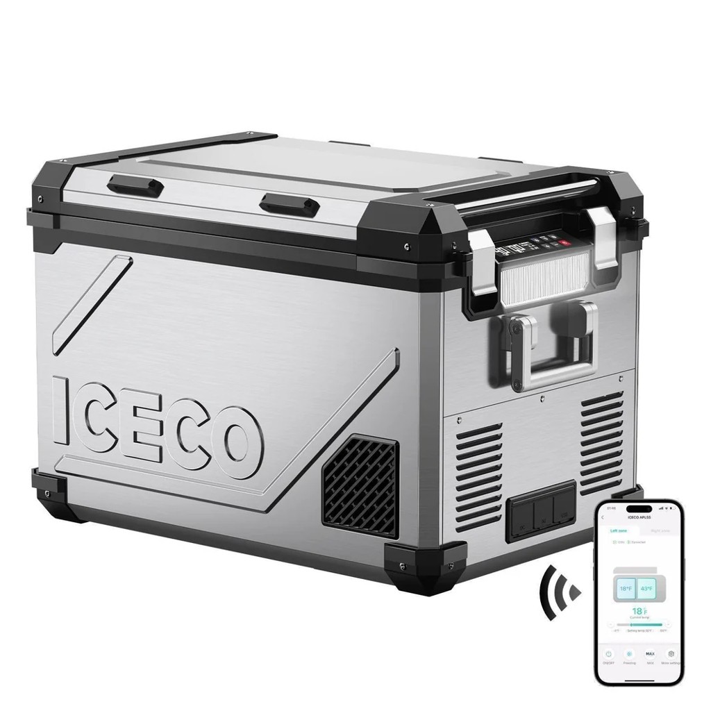 REFRIGERATEUR CONGELATEUR ICECO 55L DOUBLE COMPARTIMENTS COULEUR ARGENT