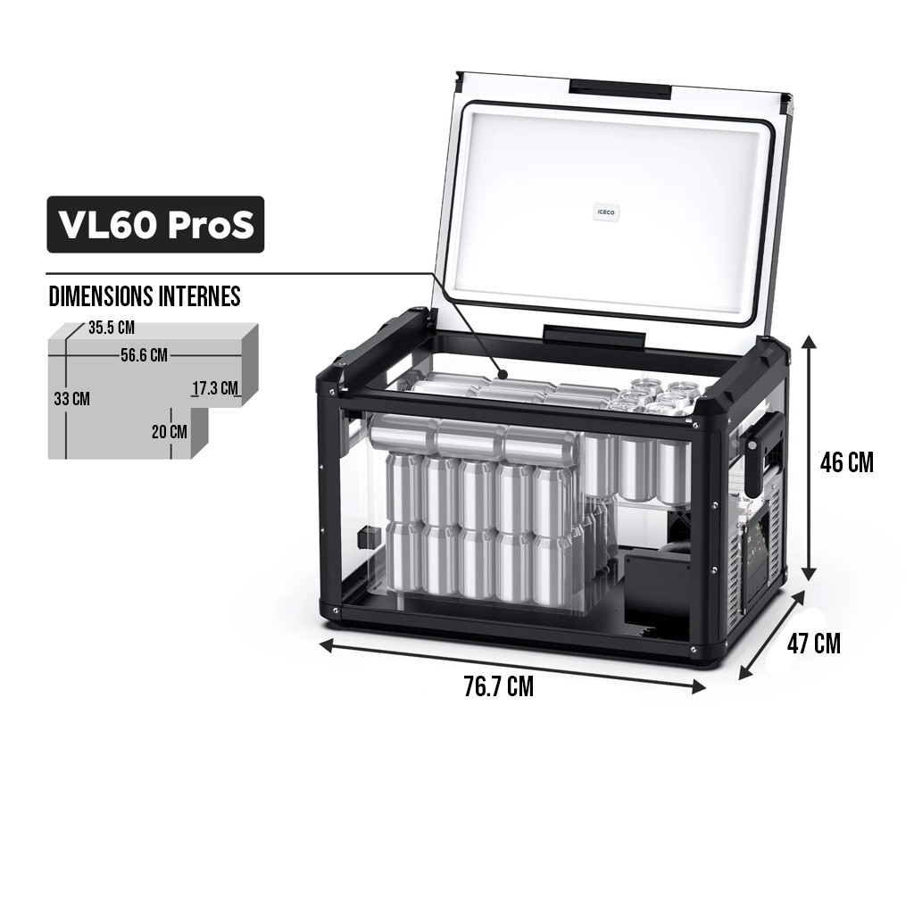 REFRIGERATEUR CONGELATEUR ICECO VL PRO 60L SIMPLE COMPARTIMENT OLIVE