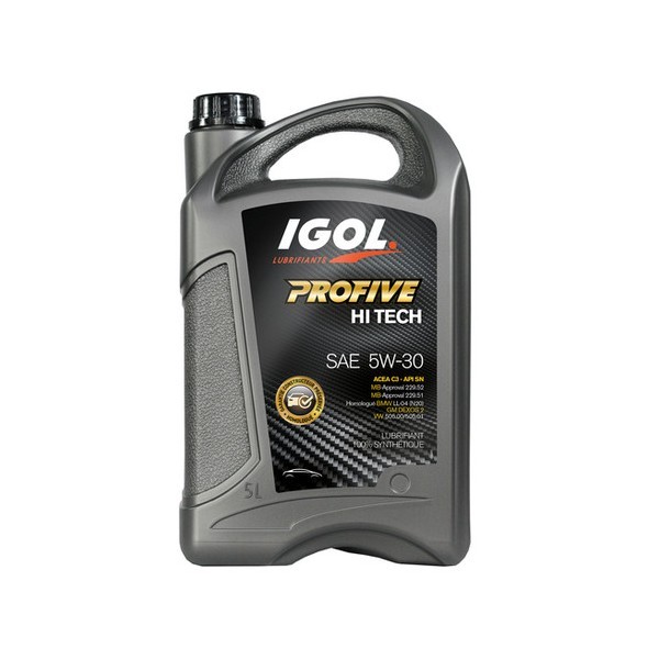 HUILE MOTEUR IGOL PROFIVE HI TECH ACEA C3 5W30 BIDON DE 5L
